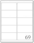 4" x 2" - Rectangle - Round CORNERS - 10 UP  (8 1/2" x 11" )