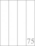  QTY100sheetpack[Model:75] 8.5" x 11" - 4 BACK SLIT Label