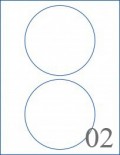4.5" Circle - Round Labels  - 2 UP  (8 1/2" x 11" )