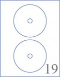 8 1/2" x 11" CD / DVD LABEL small hub - 2 UP