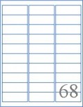 2.625" x 1" - Address Label - Rectangle - Round CORNERS - 30 UP  (8 1/2" x 11" )