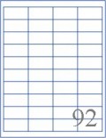 2" x 1" - Barcode Labels - Square CORNERS - 40 UP  (8 1/2" x 11" )