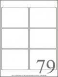 4" x 3" - Shipping Label - Round CORNERS - 6 UP  (8 1/2" x 11" )