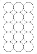 3.5" Circle - Round Labels&nbsp; - 15 UP (13" x 19")