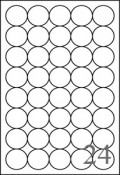 2" Circle - Round Labels  - 40 UP (11" x 17")