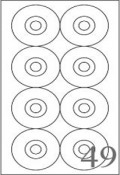 DVD / CD Label - Big Hub  - 8 UP (11" x 19")