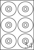 DVD / CD LABEL big hub - 6 UP (11" x 17")