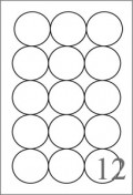 3" Circle - Round Labels  - 15 UP (11" x 17")
