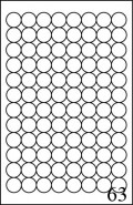 1.25" Circle - Round Labels  - 96 UP (11" x 17")